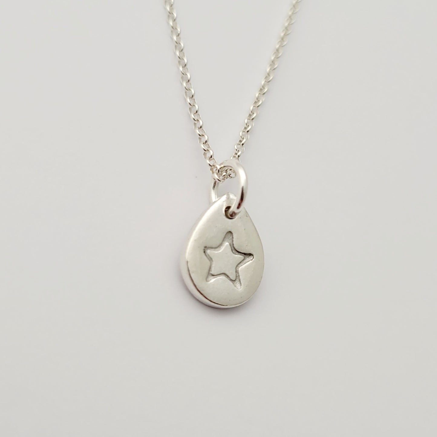 Sterling-silver-star-teardrop-pendant-necklace-5