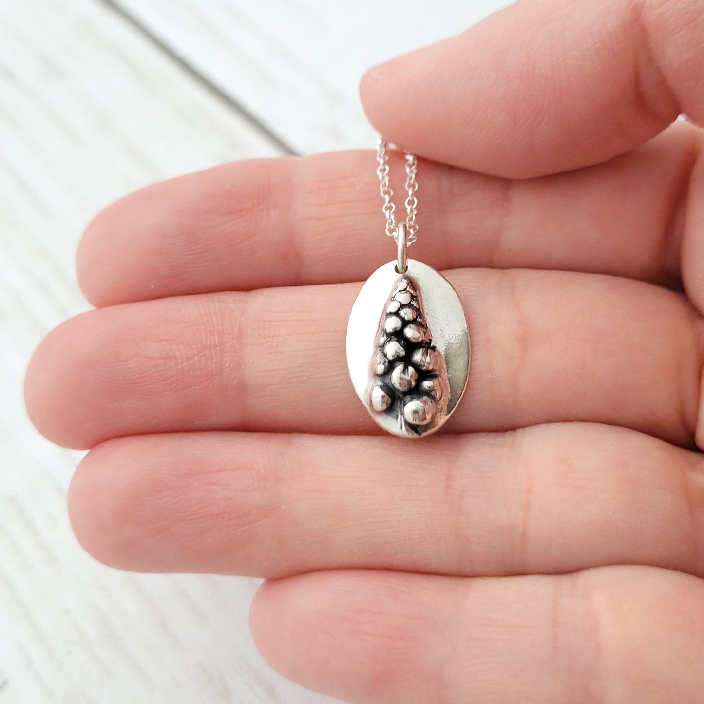 Sterling-silver-grape-hyacinth-muscari-flower-pendant-necklace-9