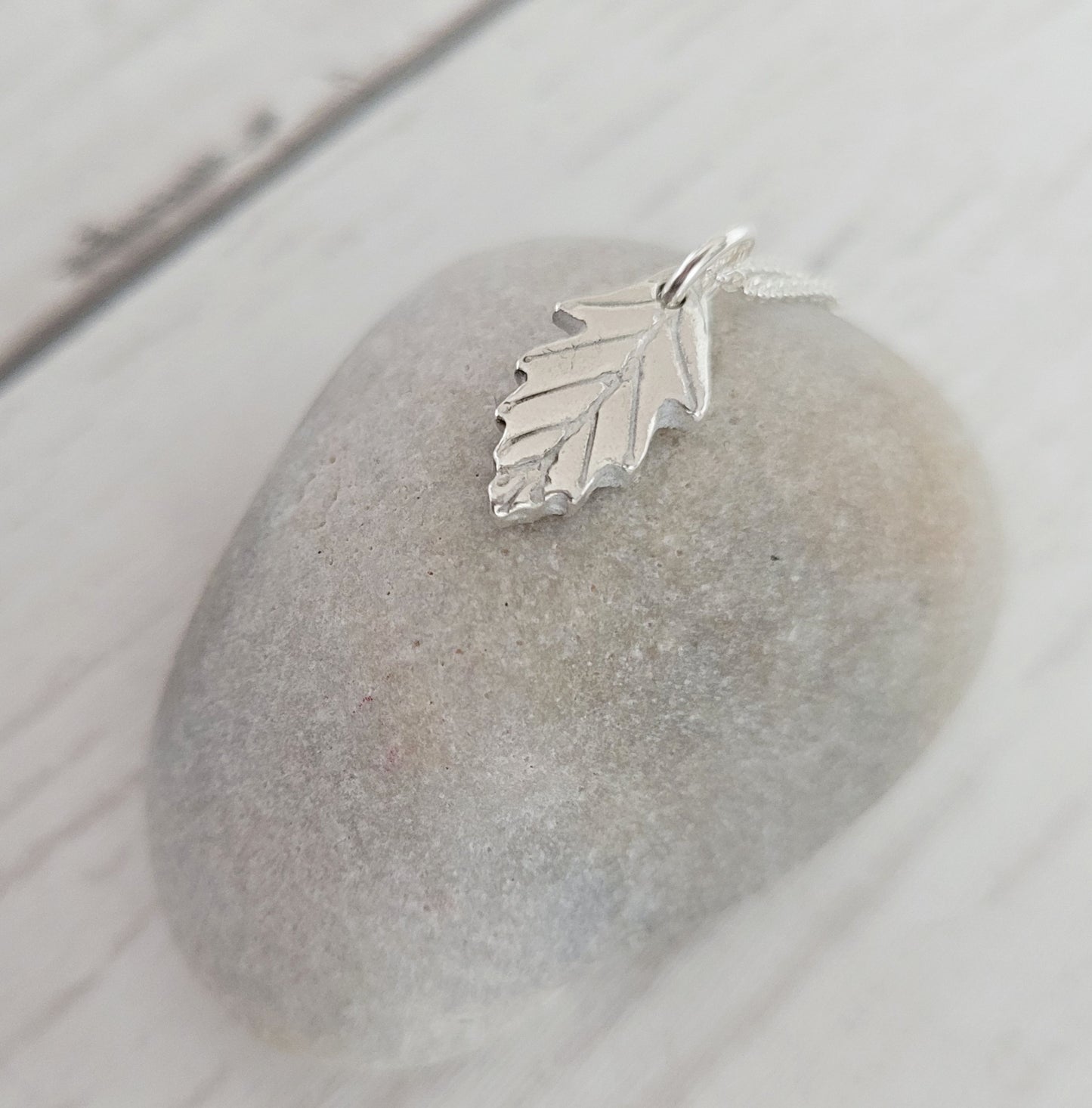 Sterling Silver Oak Leaf Pendant Necklace