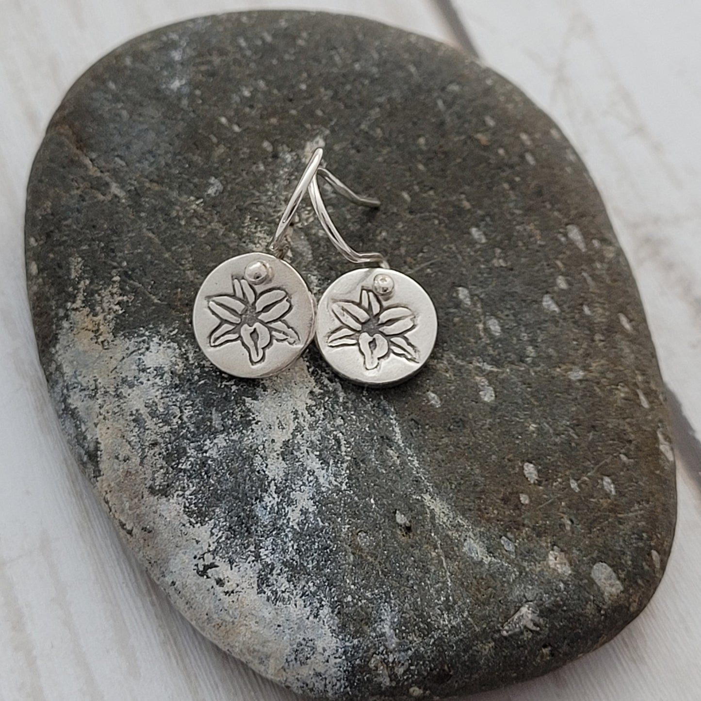 Sterling Silver Lily Drop Earrings