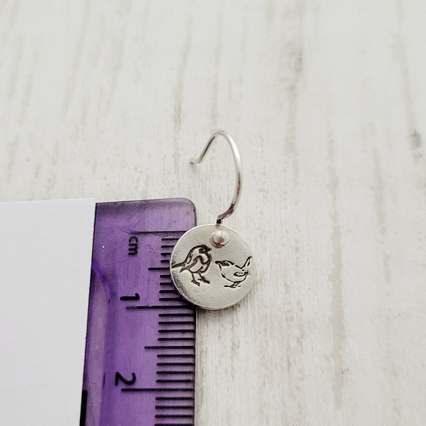 Sterling Silver Robin & Wren Drop Earrings