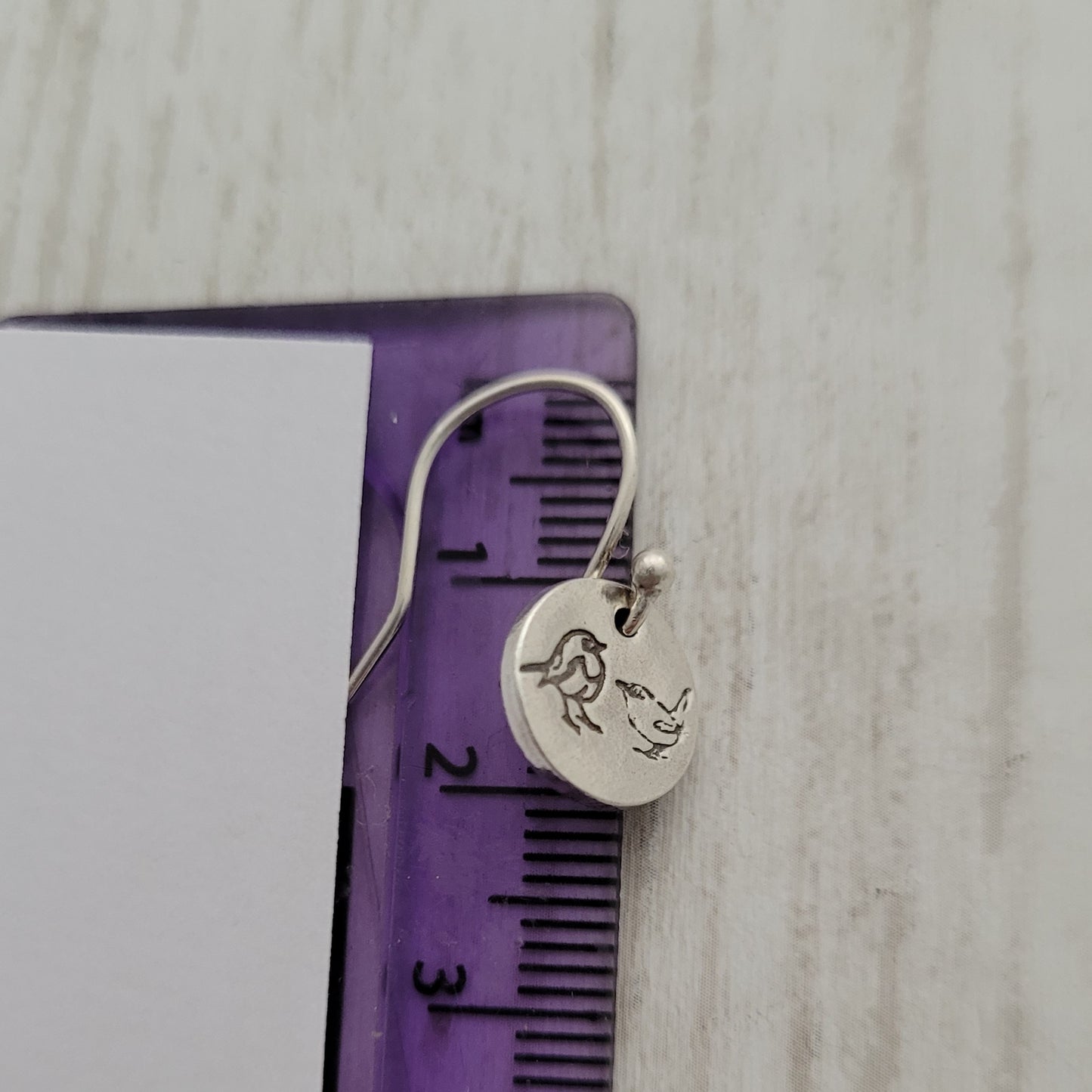 Sterling Silver Robin & Wren Drop Earrings