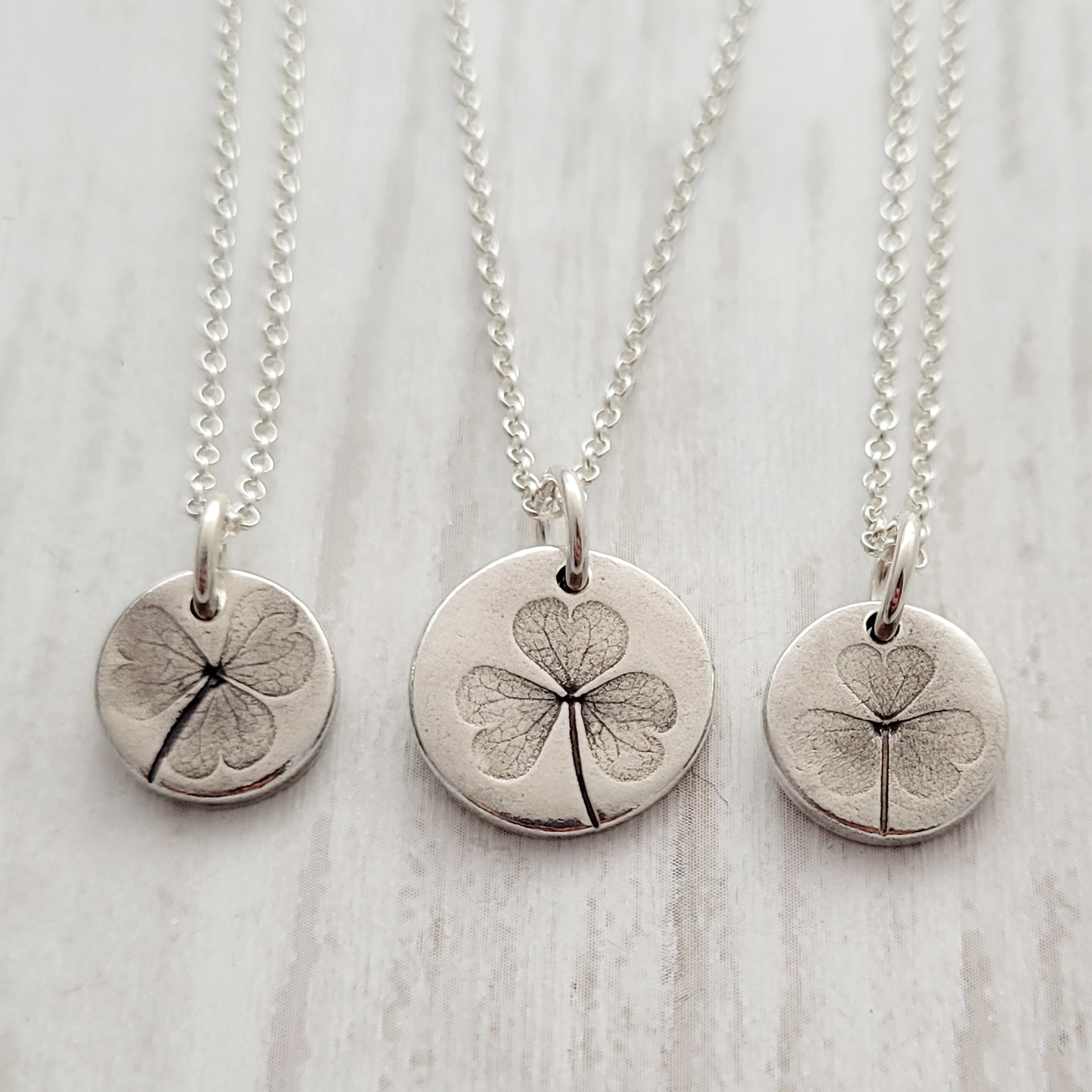 Sterling Silver Shamrock Leaf Necklace