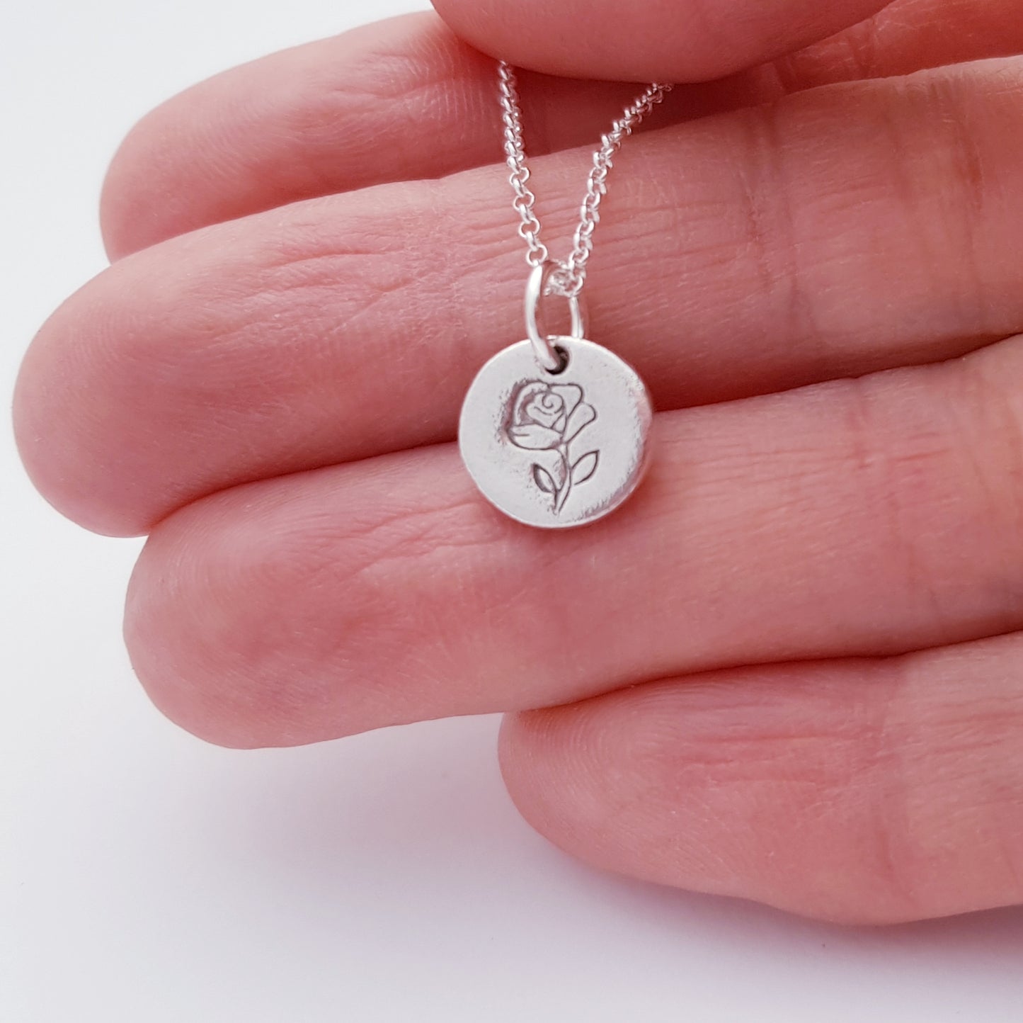 Tiny-Sterling-Silver-Rose-Birth-Flower-June-Pendant-4