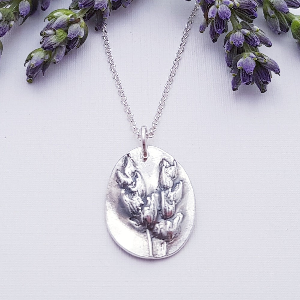 Sterling Silver Lavender Pendant Necklace