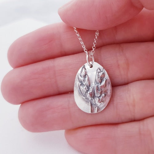 Sterling Silver Lavender Pendant Necklace