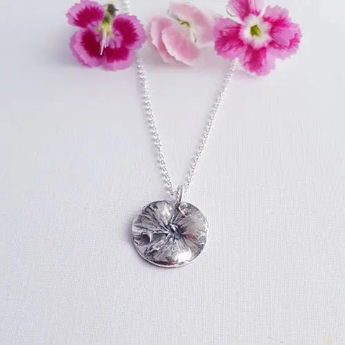 Sterling Silver Sweet William Pendant Necklace - Flutterbuyzstudio