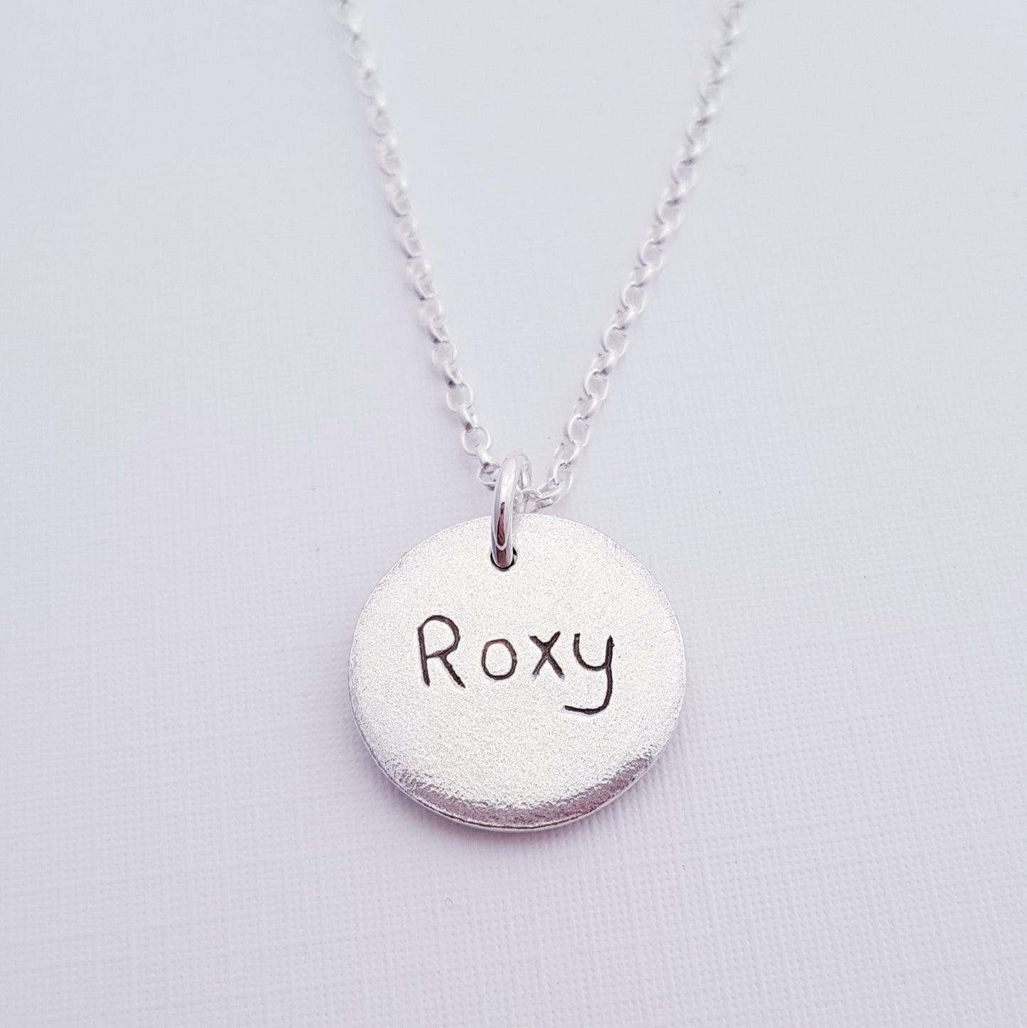 Custom Sterling Silver Paw Print Pendant Necklace