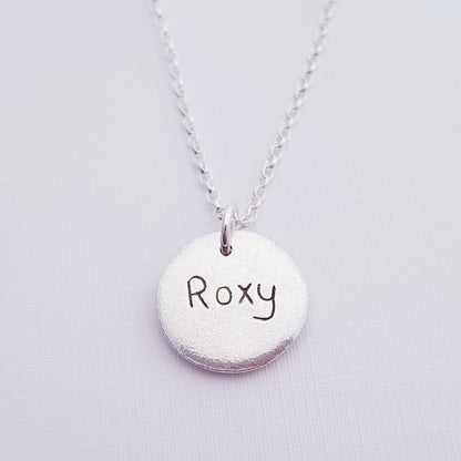 Custom Sterling Silver Paw Print Pendant Necklace