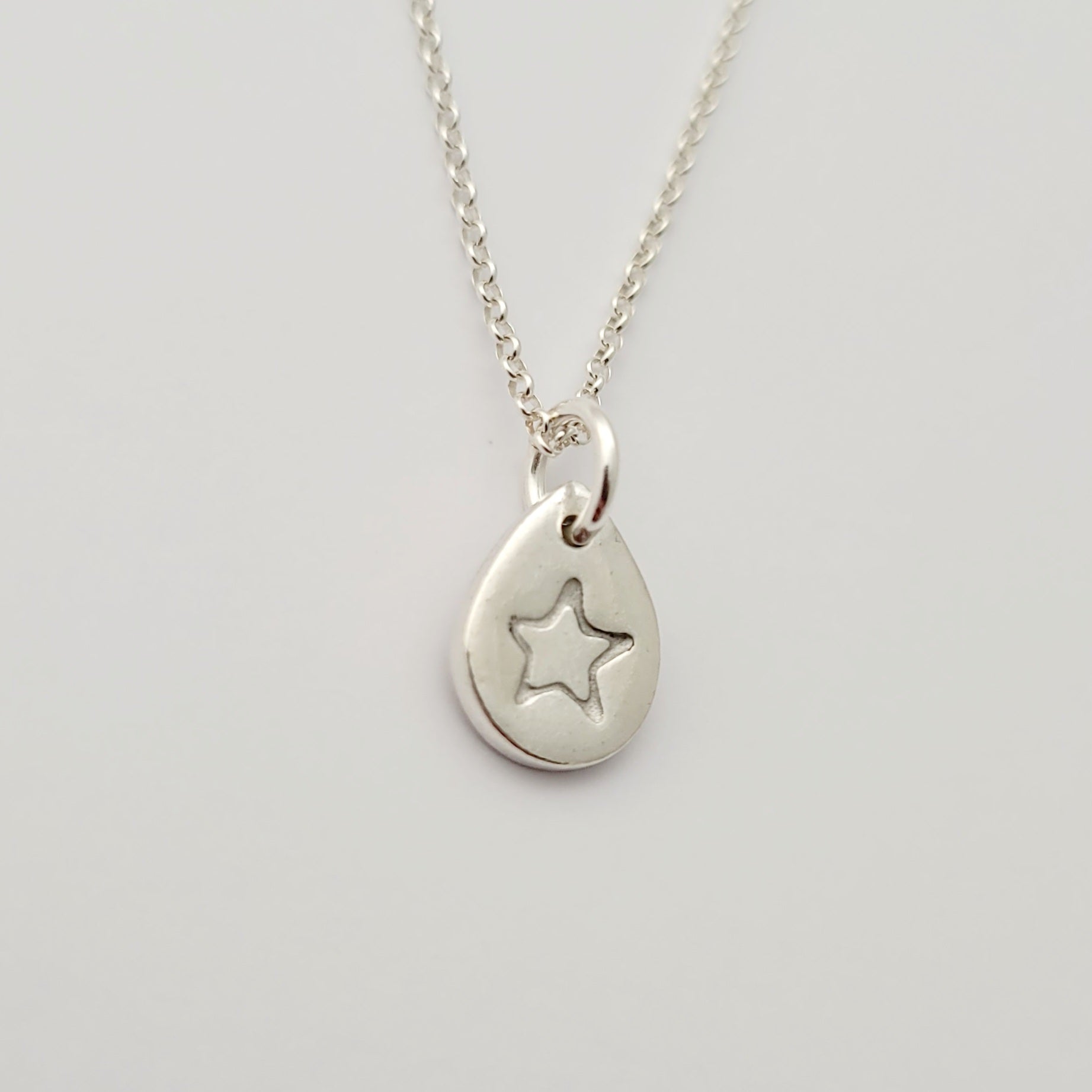 Sterling-silver-star-teardrop-pendant-necklace-5