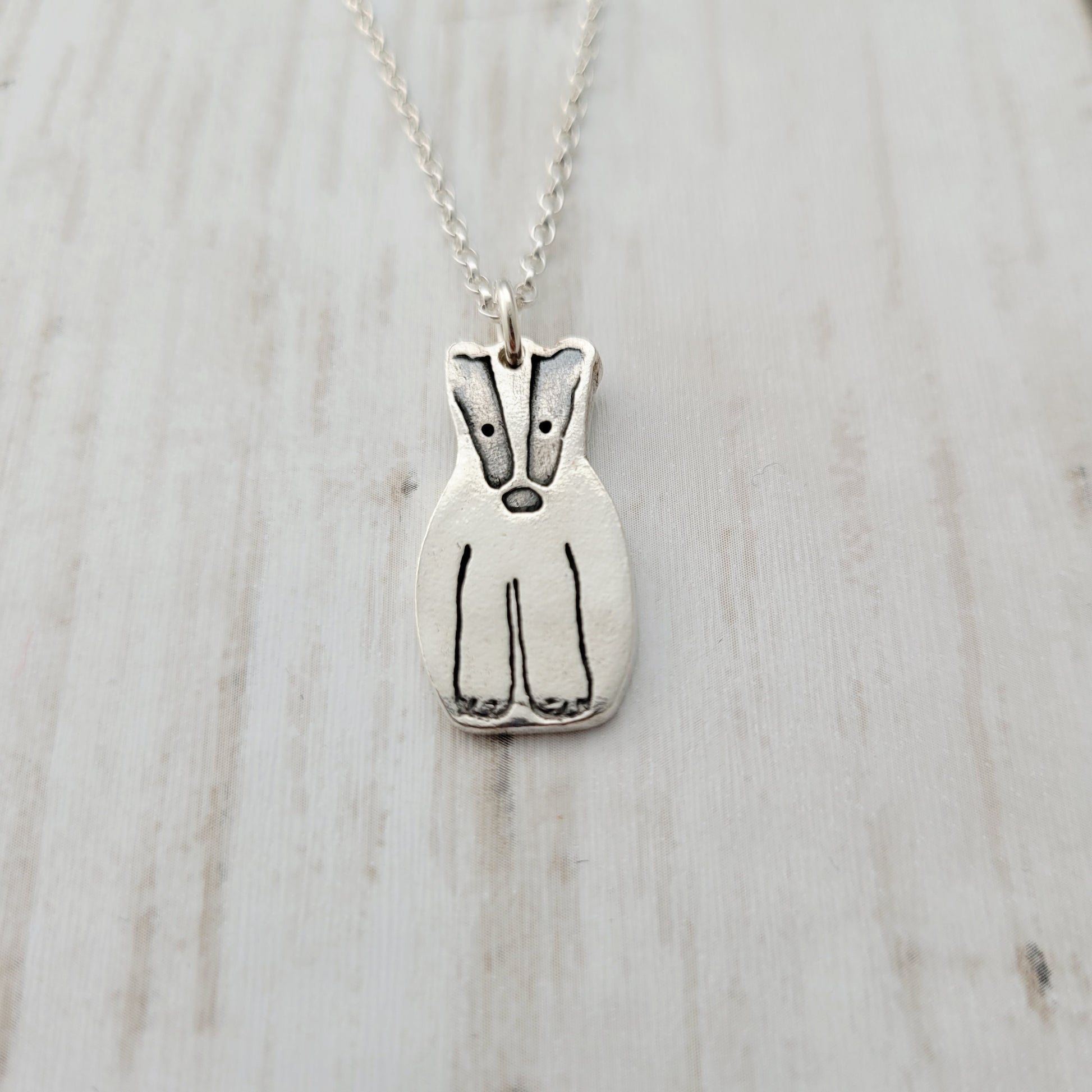 Sterling-silver-large-badger-pendant-necklace-1