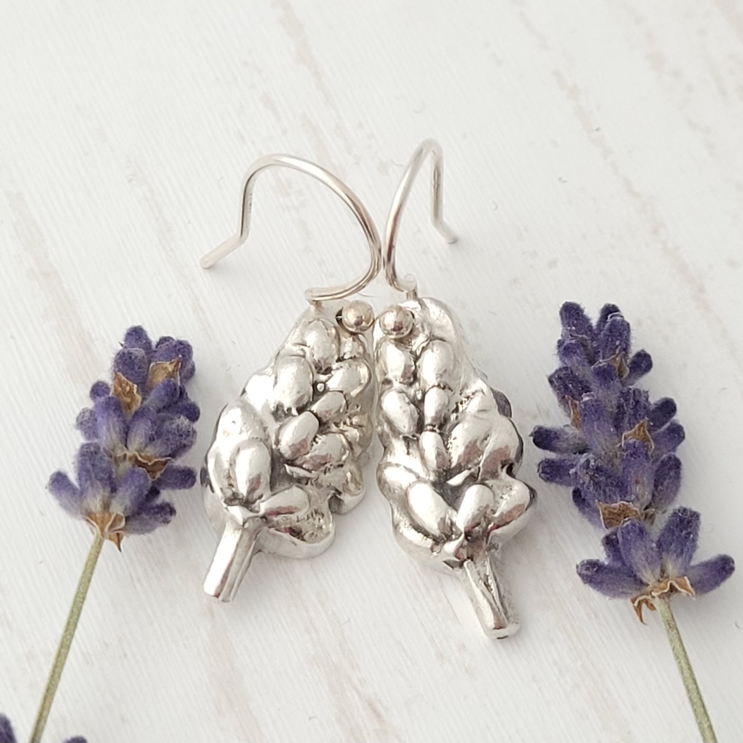 Sterling-silver-lavender-flower-dangle-earrings-0