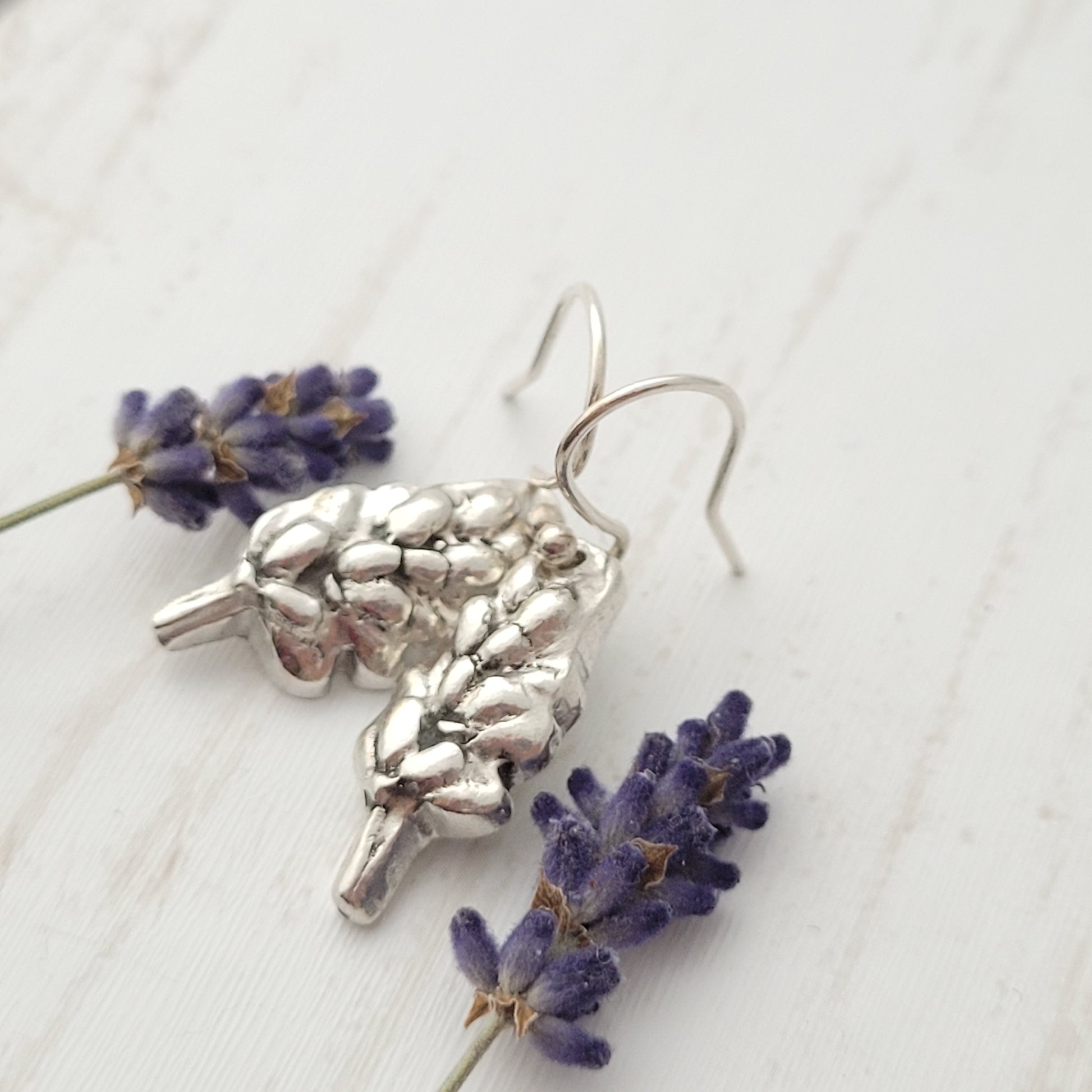 Sterling-silver-lavender-flower-dangle-earrings-3