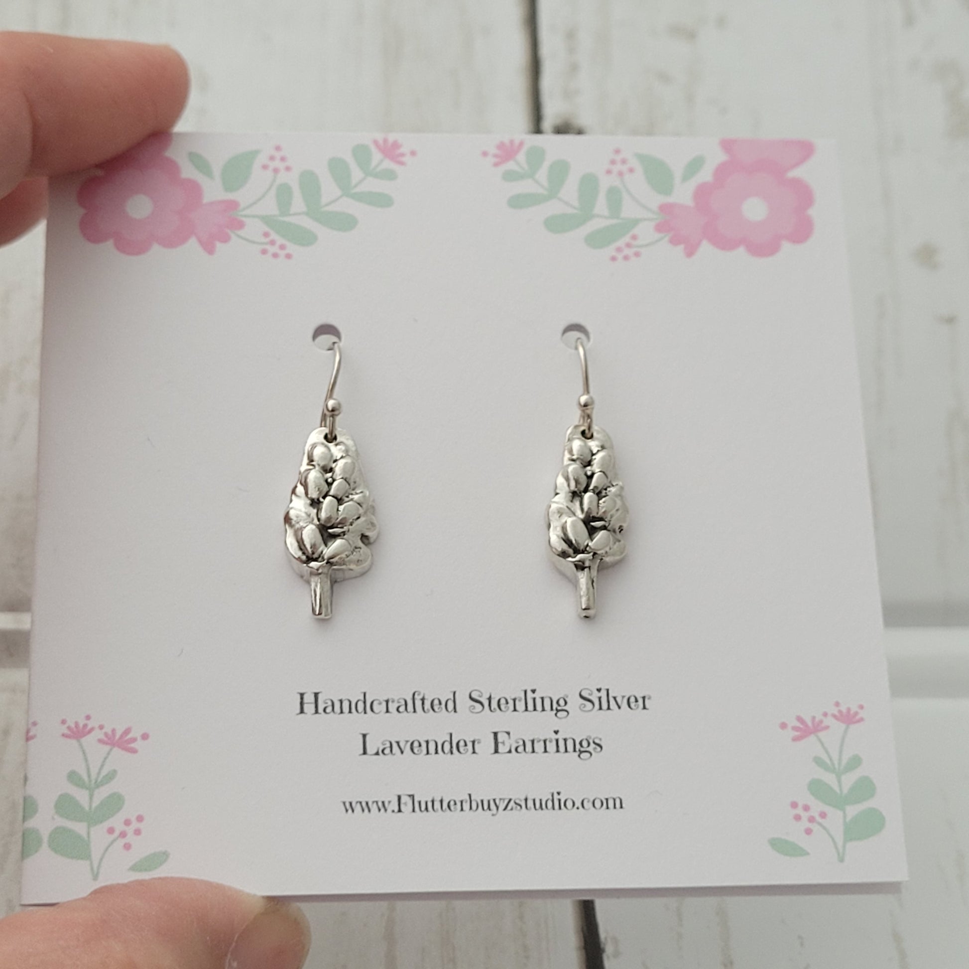 Sterling-silver-lavender-flower-dangle-earrings-6