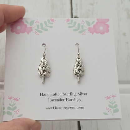 Sterling-silver-lavender-flower-dangle-earrings-6