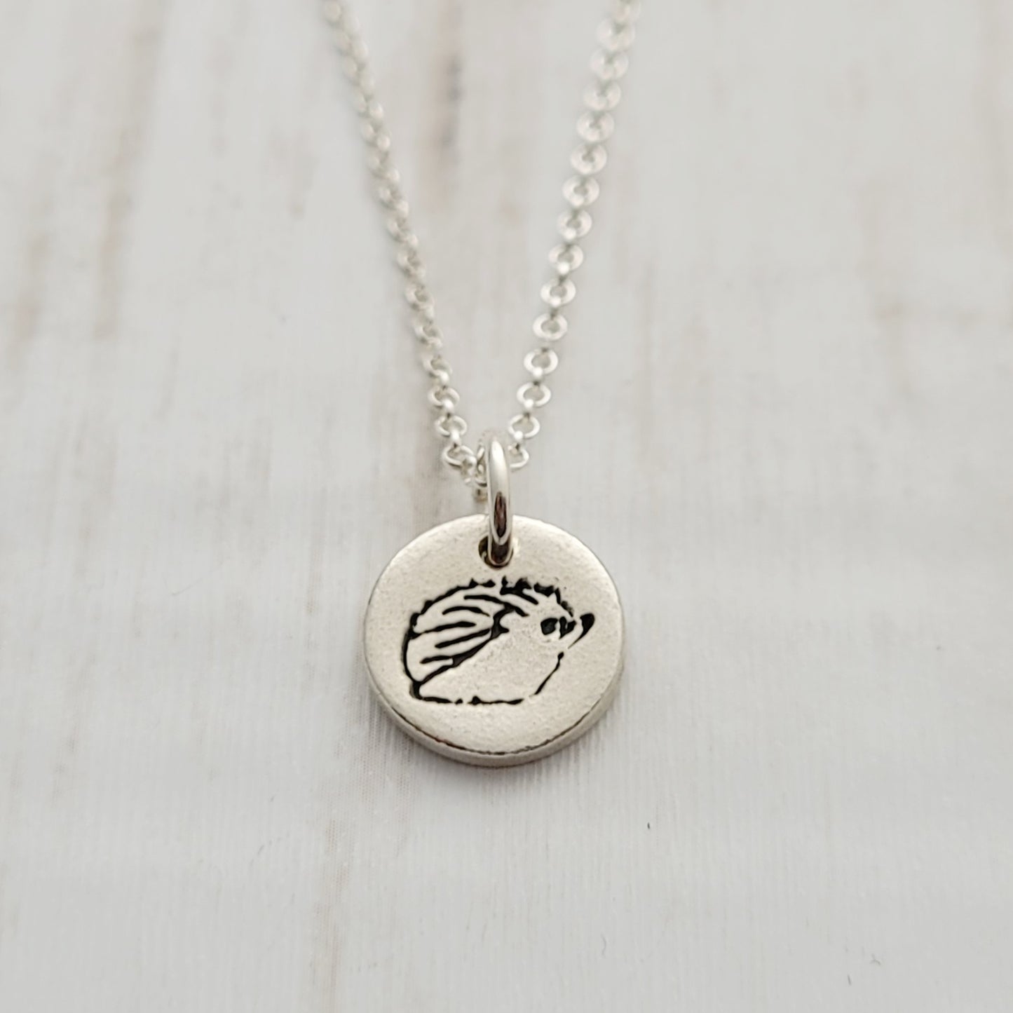 Sterling-silver-tiny-round-hedgehog-pendant-necklace-2