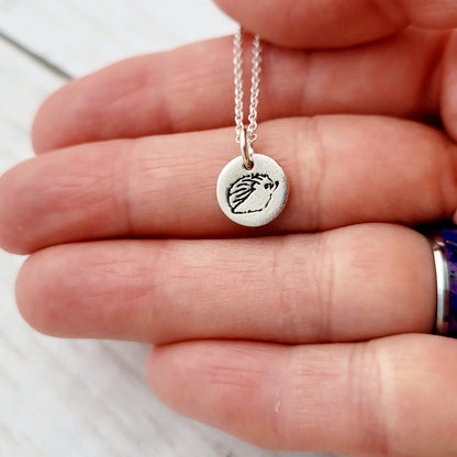 Sterling-silver-tiny-round-hedgehog-pendant-necklace-1