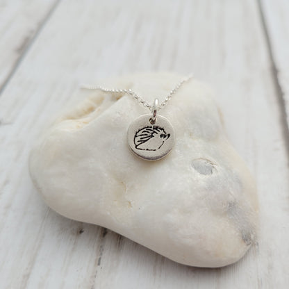 Sterling-silver-tiny-round-hedgehog-pendant-necklace-6