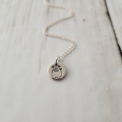 Sterling-silver-tiny-pig-pendant-necklace-4