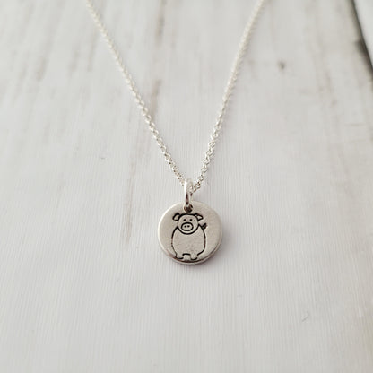 Sterling-silver-tiny-pig-pendant-necklace-2