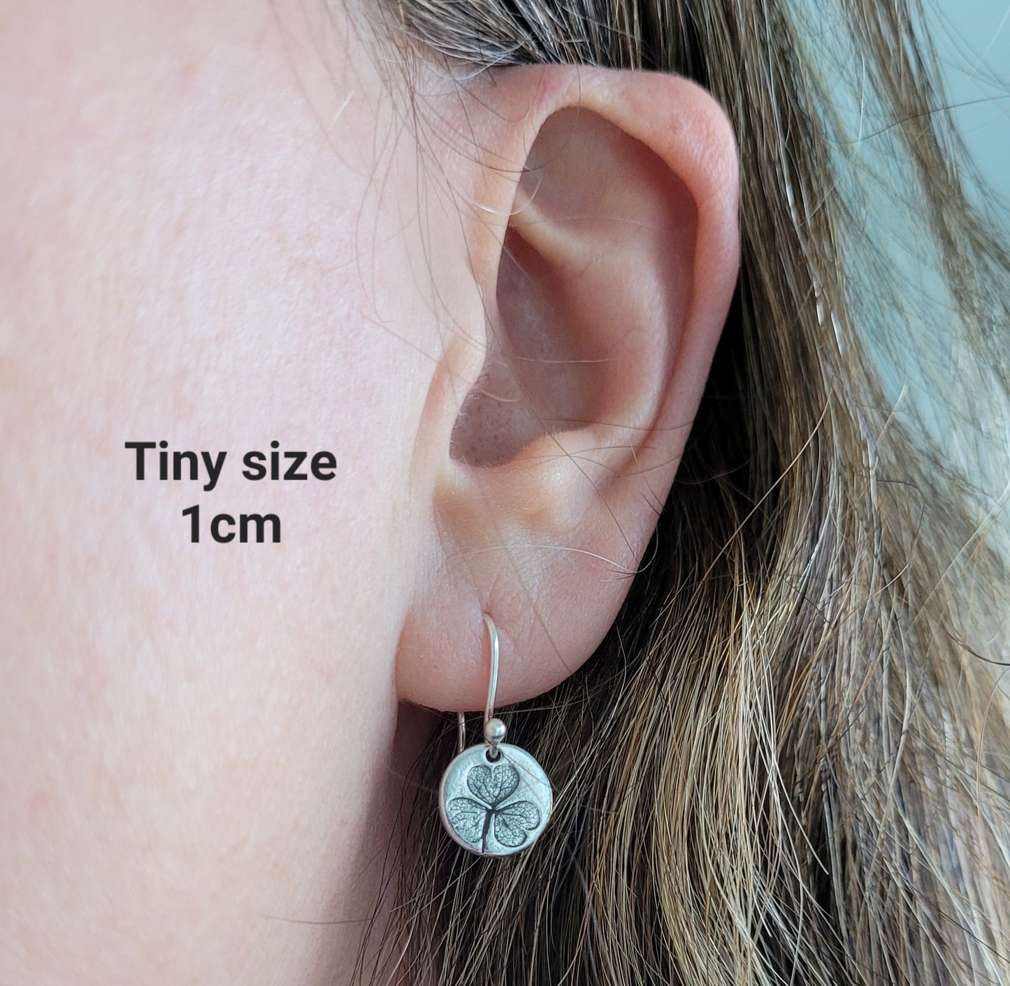 Sterling Silver Shamrock Leaf Earrings