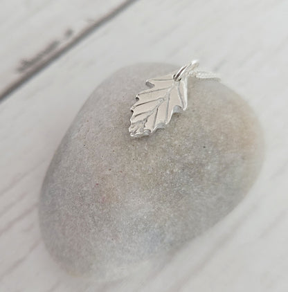 Sterling Silver Oak Leaf Pendant Necklace