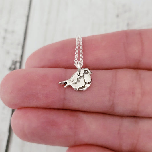 Sterling Silver Tiny Robin Bird Shaped Necklace