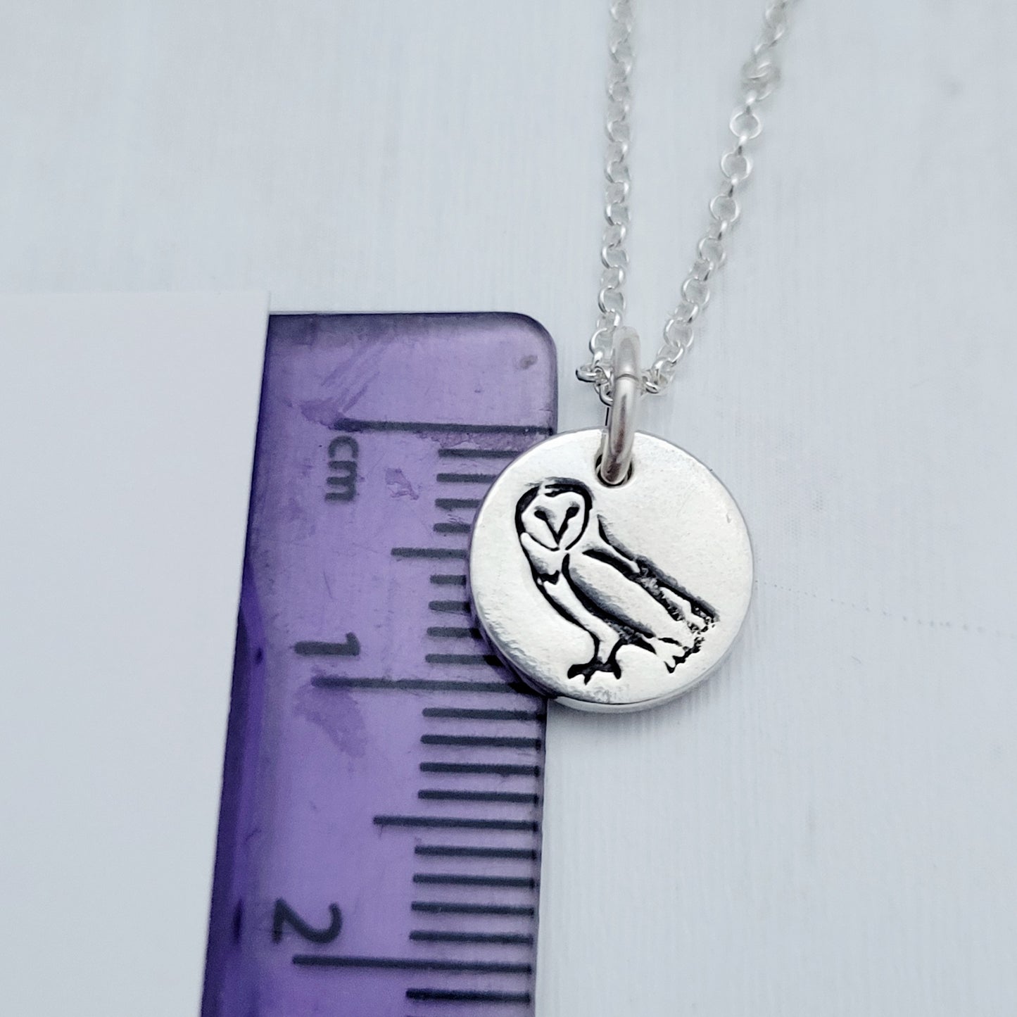 Sterling Silver Tiny 1cm Owl Bird Necklace