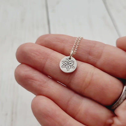 Sterling Silver Lily Flower Necklace