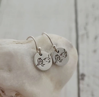 Sterling Silver Robin & Wren Drop Earrings