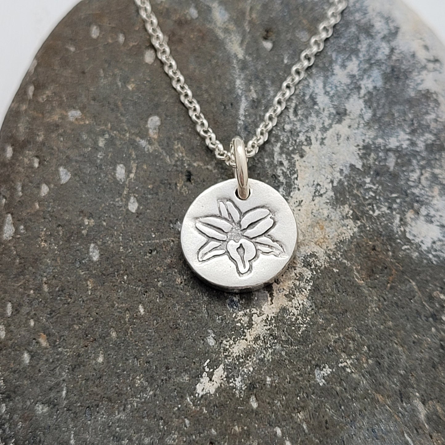 Sterling Silver Lily Flower Necklace