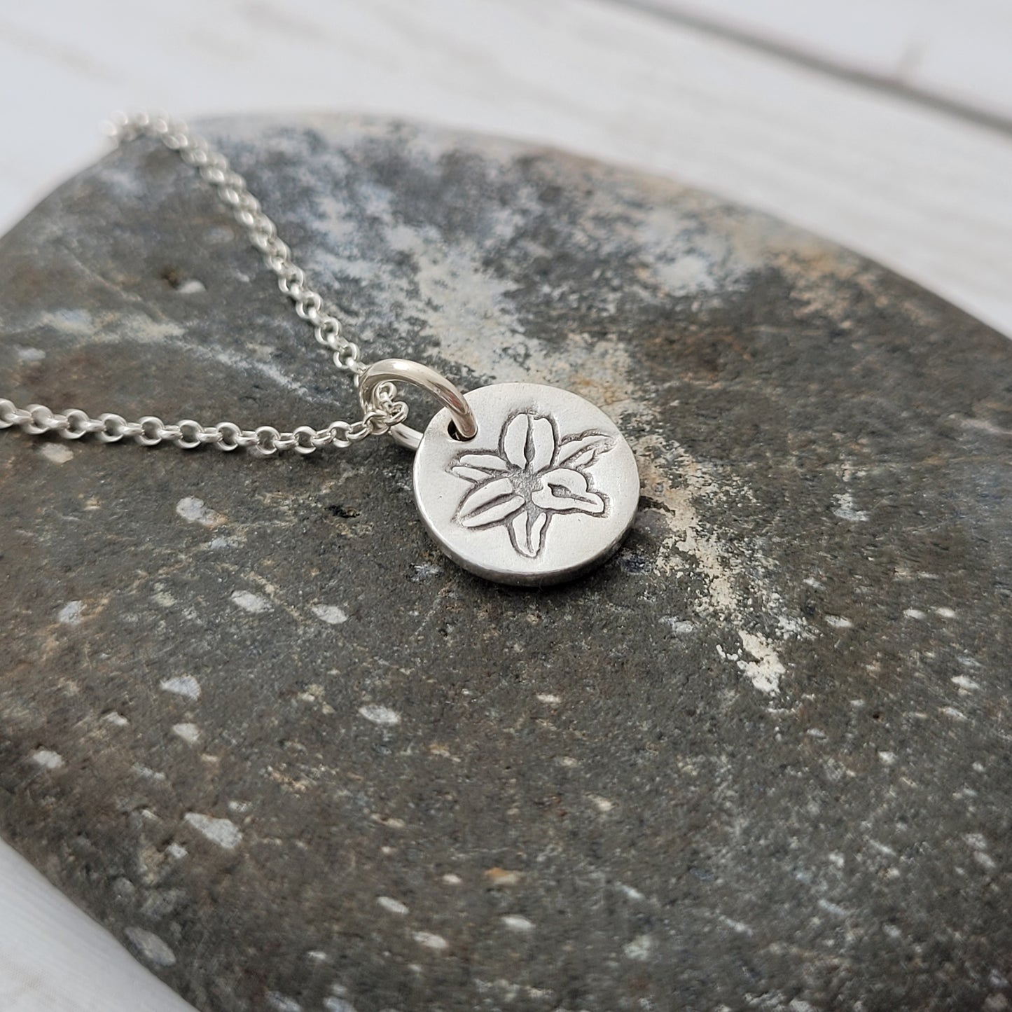 Sterling Silver Lily Flower Necklace
