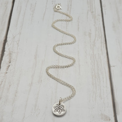 Sterling Silver Lily Flower Necklace