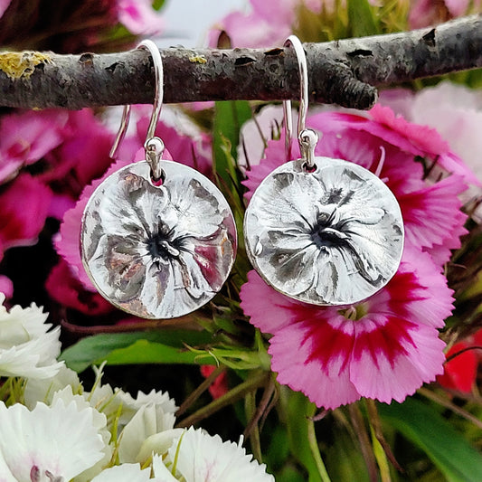Sterling Silver Sweet William Botanical Earrings