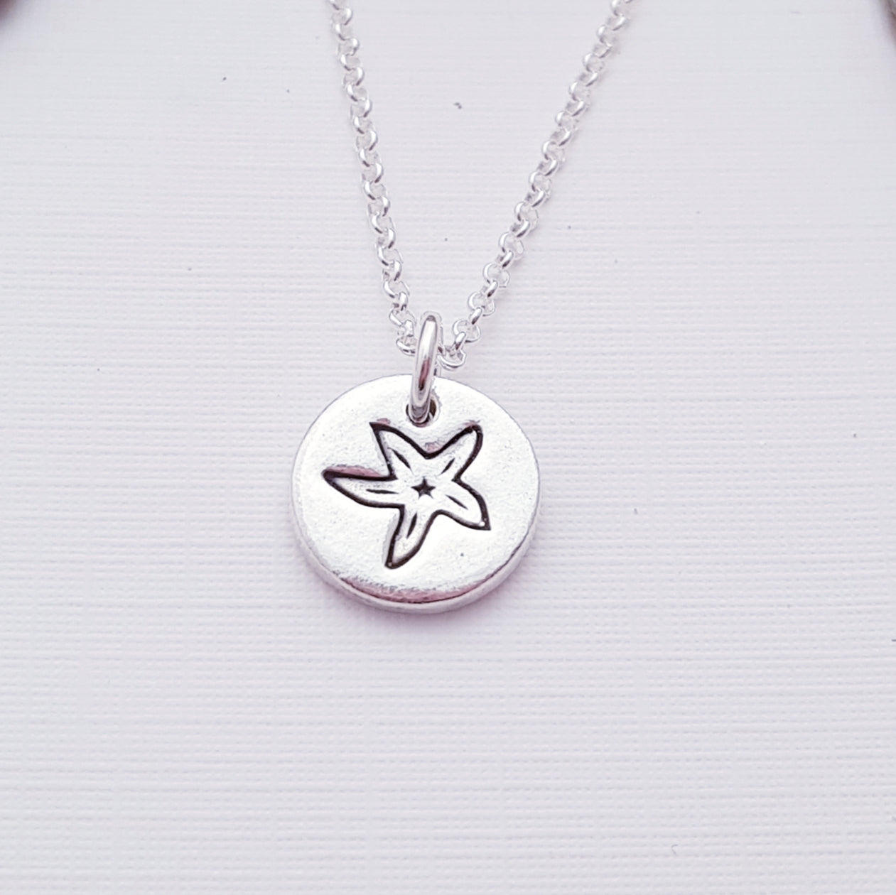 sterling silver tiny 1cm starfish seaside pendant necklace 4
