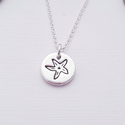 sterling silver tiny 1cm starfish seaside pendant necklace 4