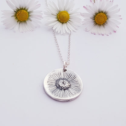 Sterling-silver-real-daisy-pendant-necklace-6