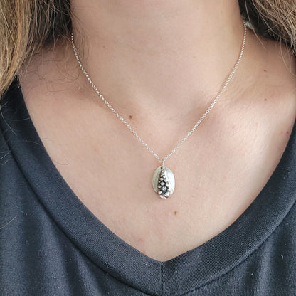 Sterling-silver-grape-hyacinth-muscari-flower-pendant-necklace-1